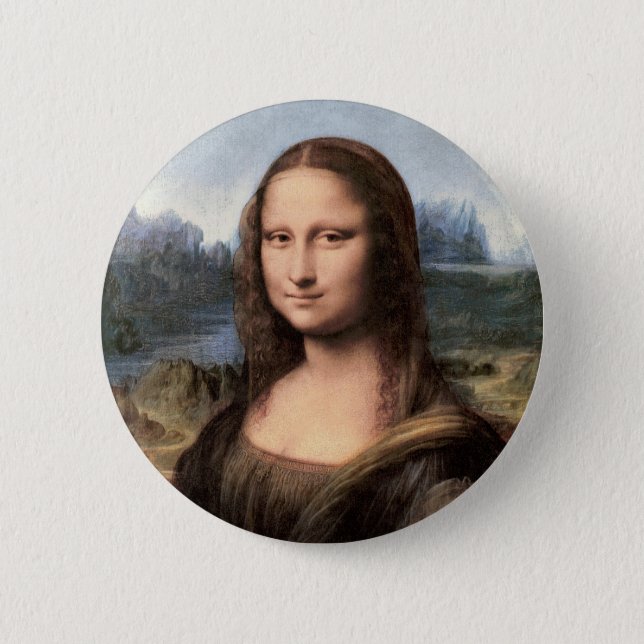 Mona Lisa Portrait / Painting Button (Front)