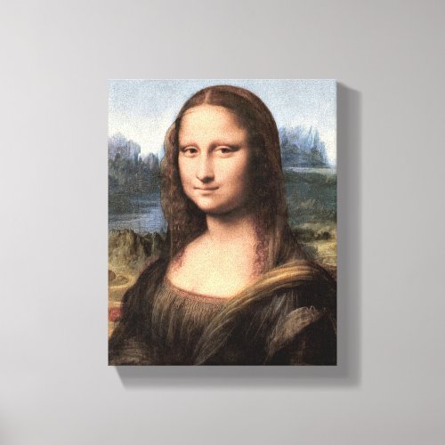 Mona Lisa Portrait  Painting Canvas Print