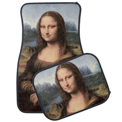 Mona Lisa Portrait  Painting Car Mat