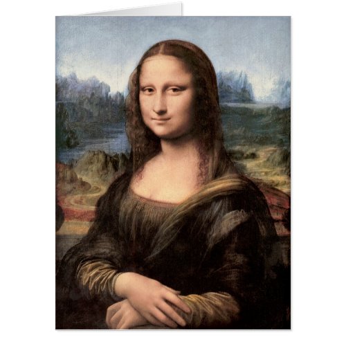 Mona Lisa Portrait  Painting Card