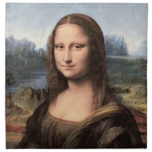 Mona Lisa Portrait  Painting Cloth Napkin