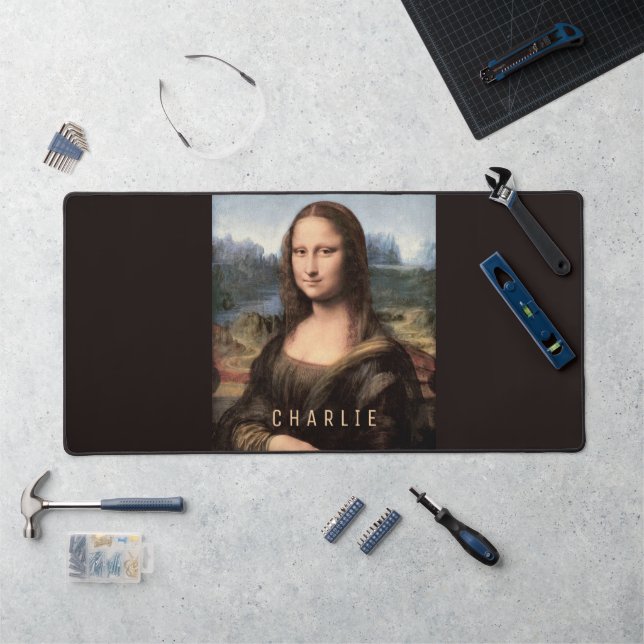 Mona Lisa Portrait Painting Desk Mat (Workstation)