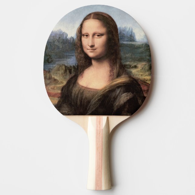 Mona Lisa Portrait / Painting Ping Pong Paddle (Front)