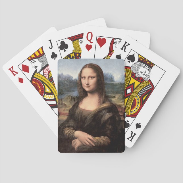 Mona Lisa Portrait Painting Poker Cards (Back)