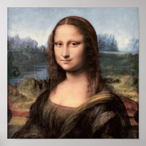 Mona Lisa Portrait  Painting Poster