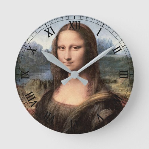Mona Lisa Portrait  Painting Round Clock