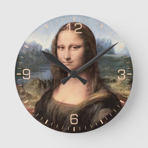 Mona Lisa Portrait  Painting Round Clock