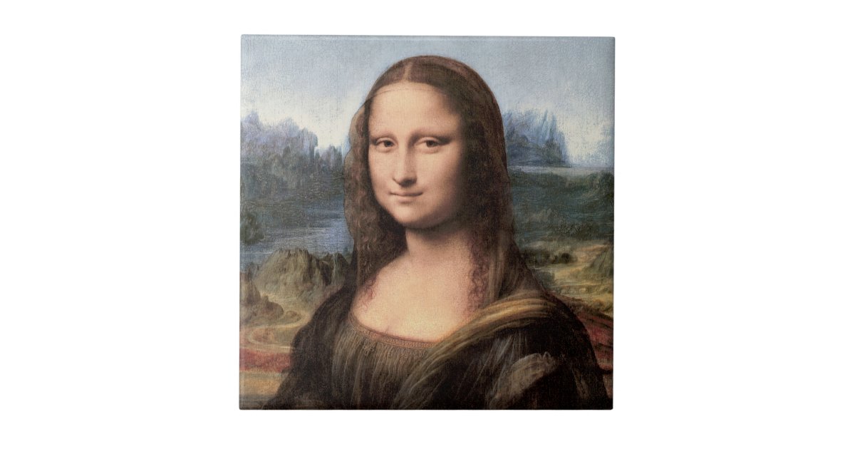 Mona Lisa Portrait / Painting Tile | Zazzle