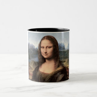 Mona Lisa Portrait / Painting Two-Tone Coffee Mug