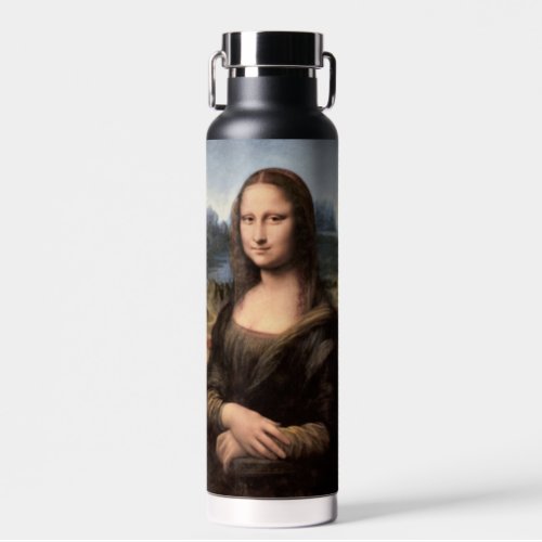 Mona Lisa Portrait  Painting Water Bottle