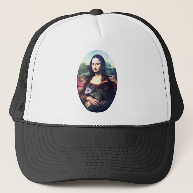Mona Lisa Possum Trucker Hat (Front)