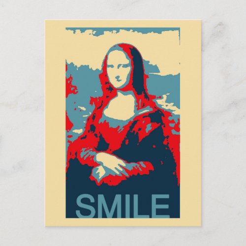 Mona Lisa Poster Smile Postcard