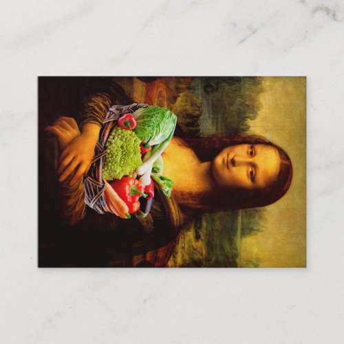 Mona Lisa Prefers Healthy Food Business Card