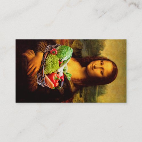 Mona Lisa Prefers Healthy Food Business Card