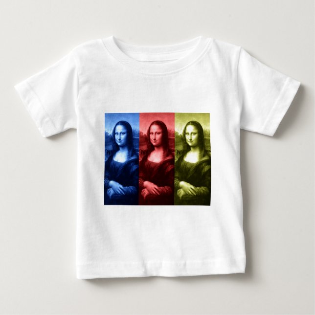 Mona Lisa Primary Colors Baby T-Shirt (Front)