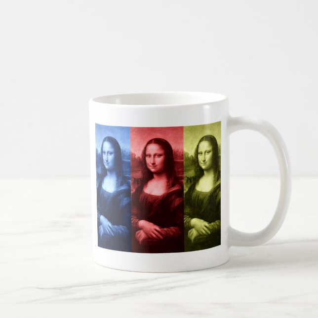 Mona Lisa Primary Colors Coffee Mug (Right)