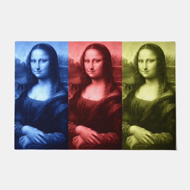 Mona Lisa Primary Colors Doormat (Front)