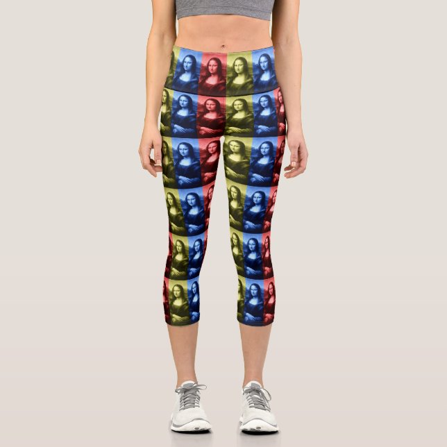 Mona Lisa Primary Colors High Waisted Capris (Front)