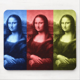 Mona Lisa Primary Colors Mouse Pad