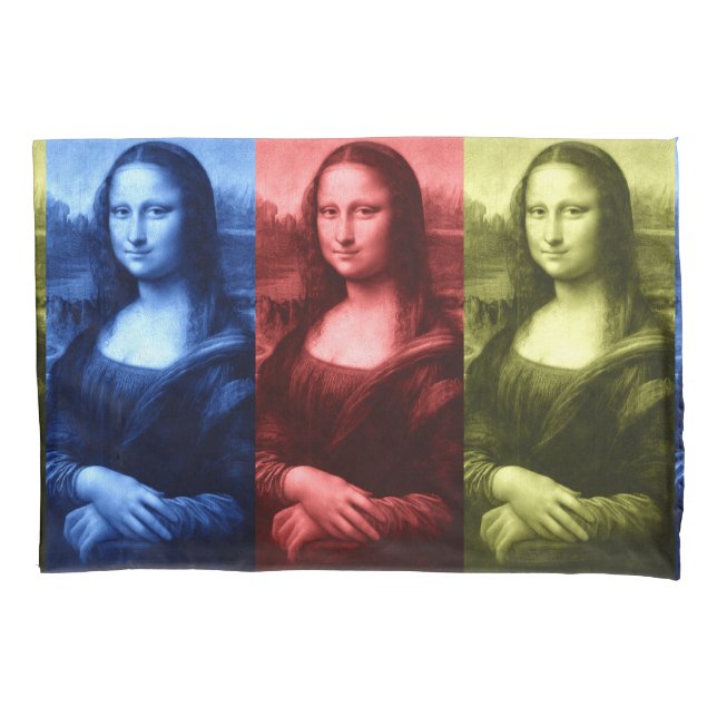 Mona Lisa Primary Colors Pillowcase (Front)
