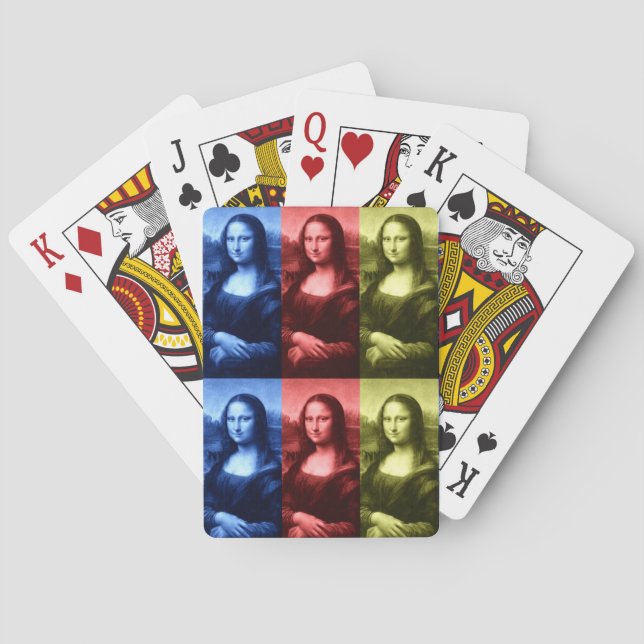Mona Lisa Primary Colors Poker Cards (Back)