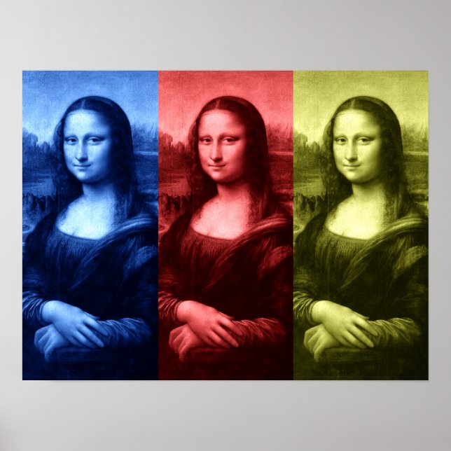 Mona Lisa Primary Colors Poster (Front)
