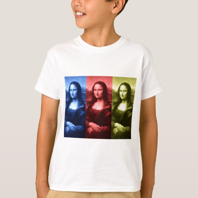 Mona Lisa Primary Colors T-Shirt (Front)