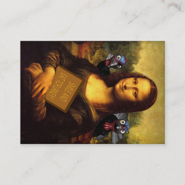 Mona Lisa Protects Turkeys Business Card (Front)