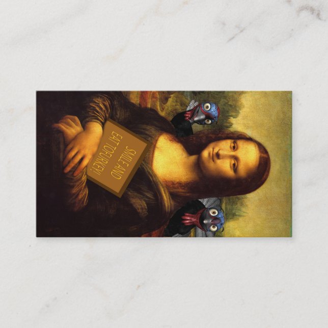 Mona Lisa Protects Turkeys Business Card (Front)