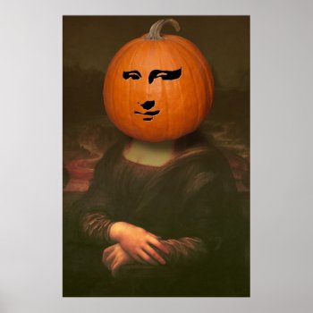 Mona Lisa Pumpkin Poster by Ars_Brevis at Zazzle