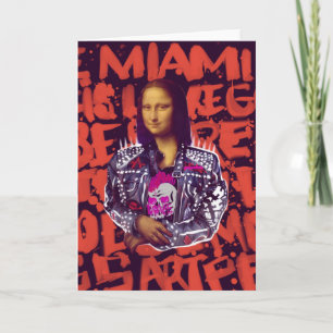 Mona Lisa Punk Art Card