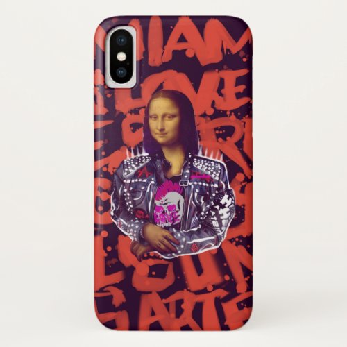 Mona Lisa Punk Art iPhone X Case