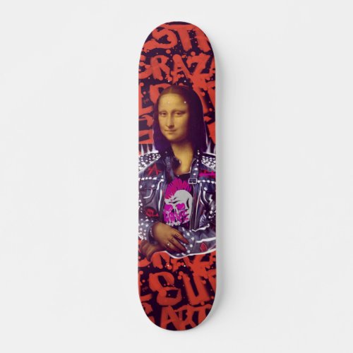 Mona Lisa Punk Art                                 Skateboard