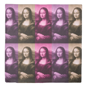 Mona Lisa Purple Pink Chocolate Duvet Cover