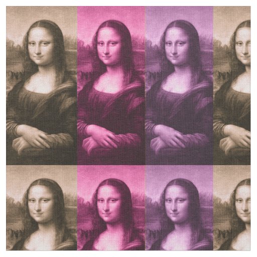 Mona Lisa Purple Pink Chocolate Fabric