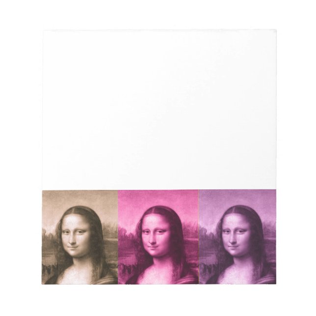Mona Lisa Purple Pink Chocolate Notepad (Front)