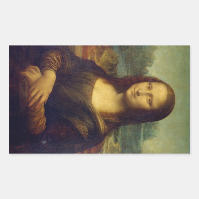 Mona Lisa Rectangular Sticker (Front)
