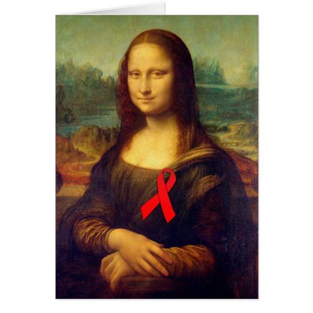 Mona Lisa Red Ribbon Cards (Front)
