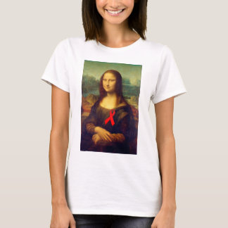 Mona Lisa Red Ribbon T-Shirt