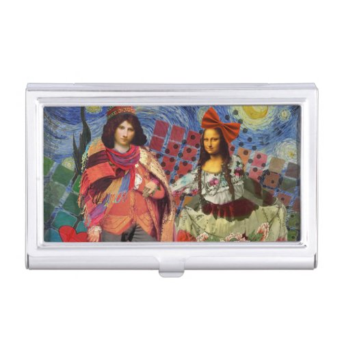 Mona Lisa Romantic Funny Colorful Artwork Case For Business Cards