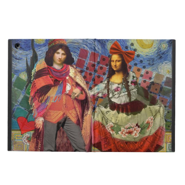 Mona Lisa Romantic Funny Colorful Artwork Case For iPad Air (Outside)