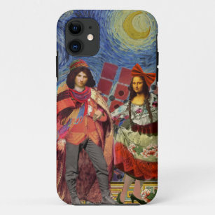 Mona Lisa Romantic Funny Colorful Artwork iPhone 11 Case