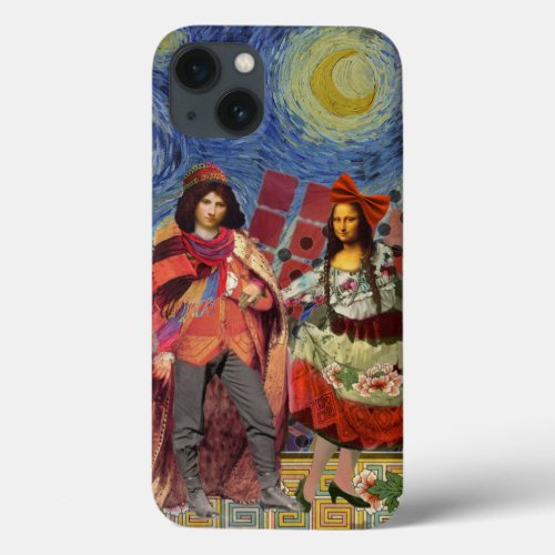 Mona Lisa Romantic Funny Colorful Artwork iPhone 13 Case