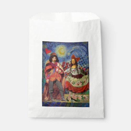 Mona Lisa Romantic Funny Colorful Artwork Favor Bag