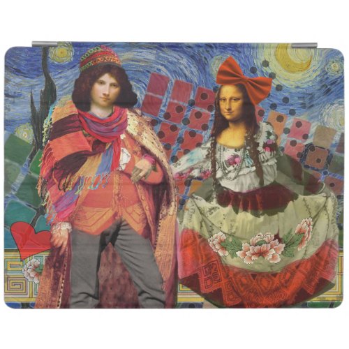 Mona Lisa Romantic Funny Colorful Artwork iPad Smart Cover