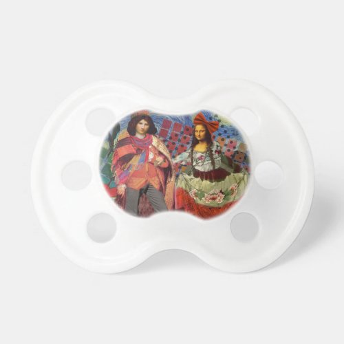 Mona Lisa Romantic Funny Colorful Artwork Pacifier