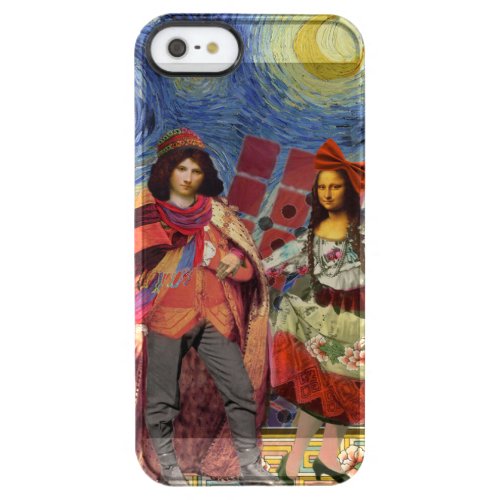 Mona Lisa Romantic Funny Colorful Artwork Clear iPhone SE55s Case