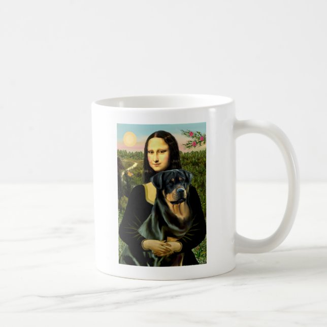 Mona Lisa - Rottweiler (#3) Coffee Mug (Right)