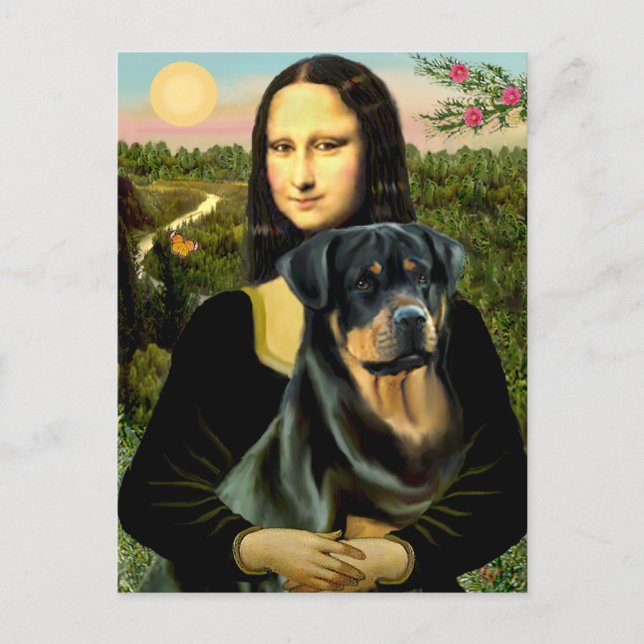 Mona Lisa - Rottweiler (#3) Postcard (Front)
