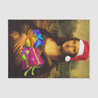 Mona Lisa Santa Claus Tissue Paper